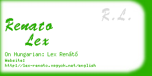 renato lex business card