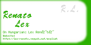 renato lex business card